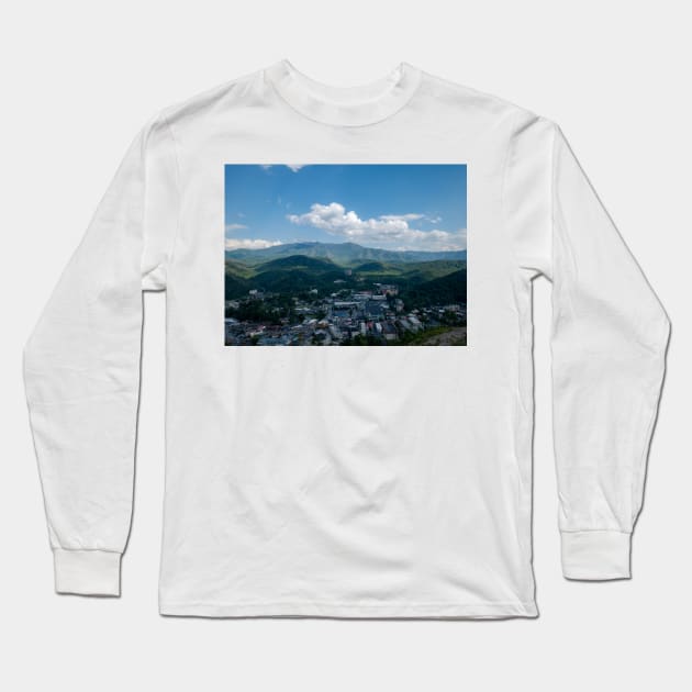 Gatlinburg from the SkyBridge Long Sleeve T-Shirt by Ckauzmann